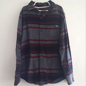 Button up striped flannel